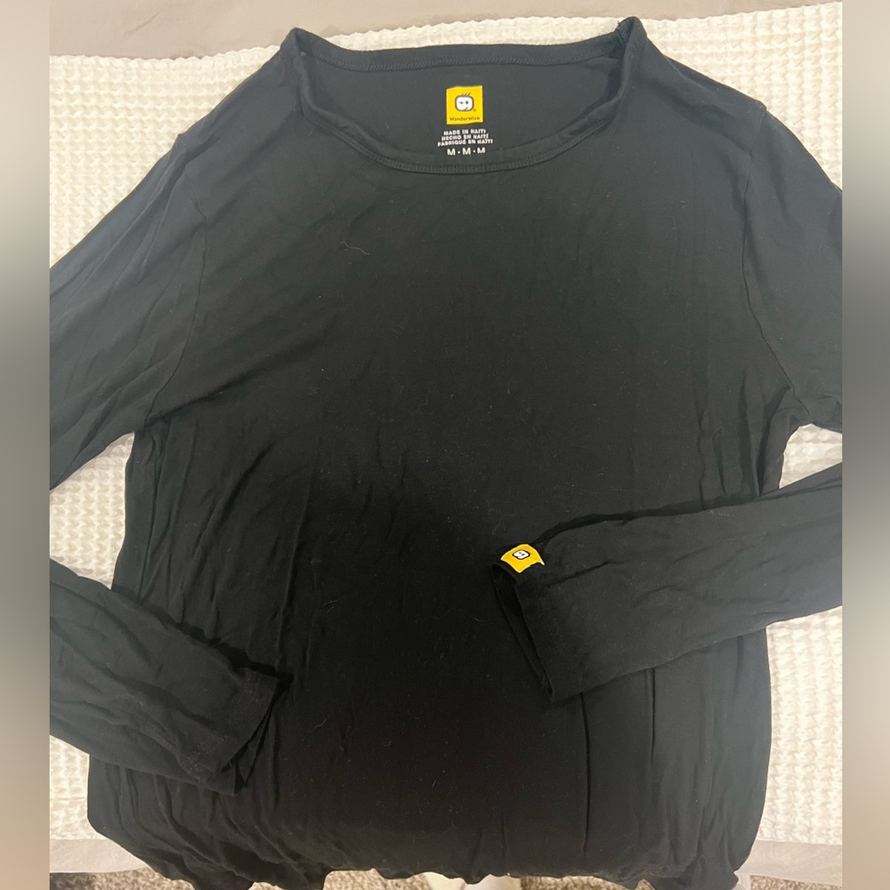 Set of two wonder wink under scrub black long sleeve tops size M